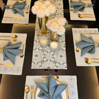 Sadyaska Geo Sage Green Set 13 Pcs Table Linen