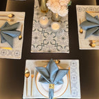 Sadyaska Geo Sage Green Set 13 Pcs Table Linen