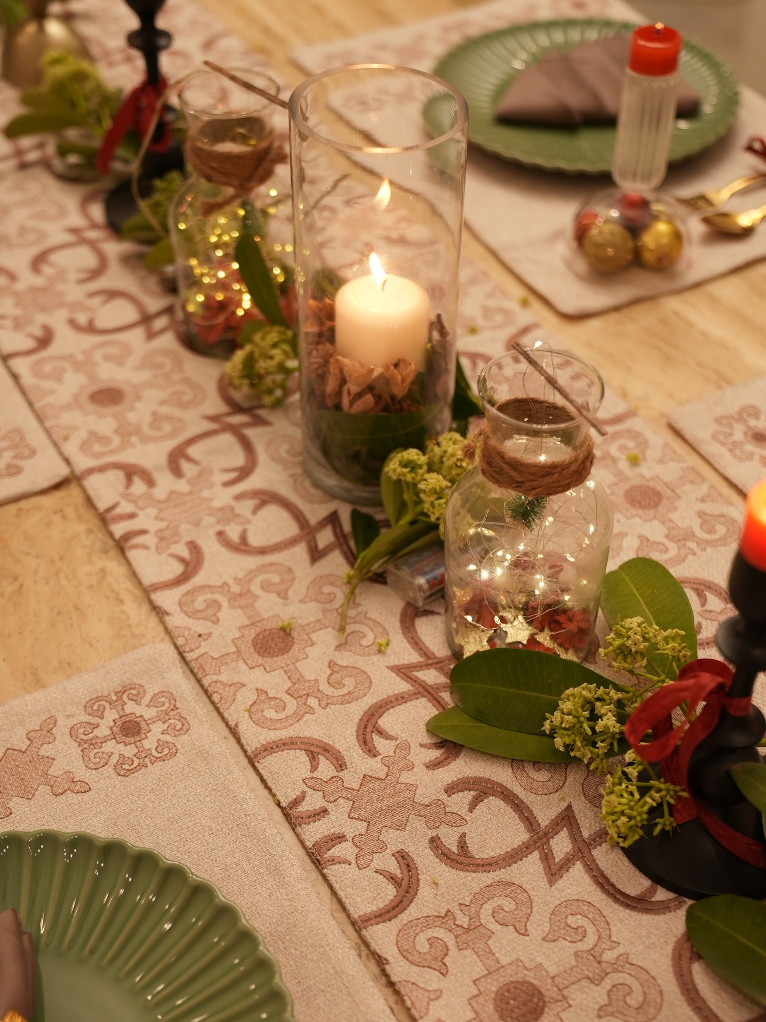 Sadyaska Geo Beige Table 1 Pcs Runner