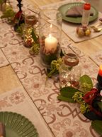 Sadyaska Geo Beige Set 13 Pcs Table Linen