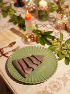 Sadyaska Geo Beige - Set of 2 Placemats & 2 Napkins 1 Pcs Table Linen