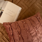 Sadyaska Decorative Hermoso Blush Velvet 16x16 1 Pcs Cushion Cover