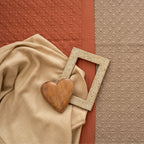 Sadyaska Herringbone Clay Woven Throw with s 1 Pcs Euro Sham
