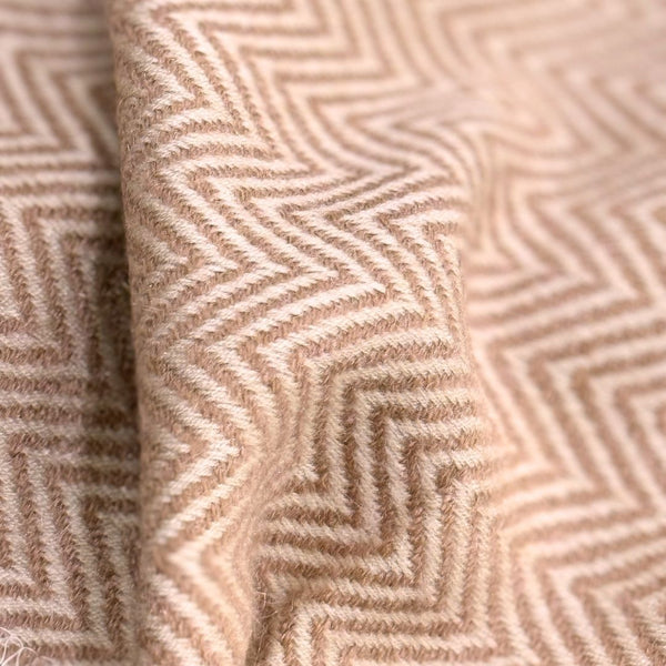 Sadyaska Herringbone Dusty Rose Woven Throw with s 1 Pcs Euro Sham