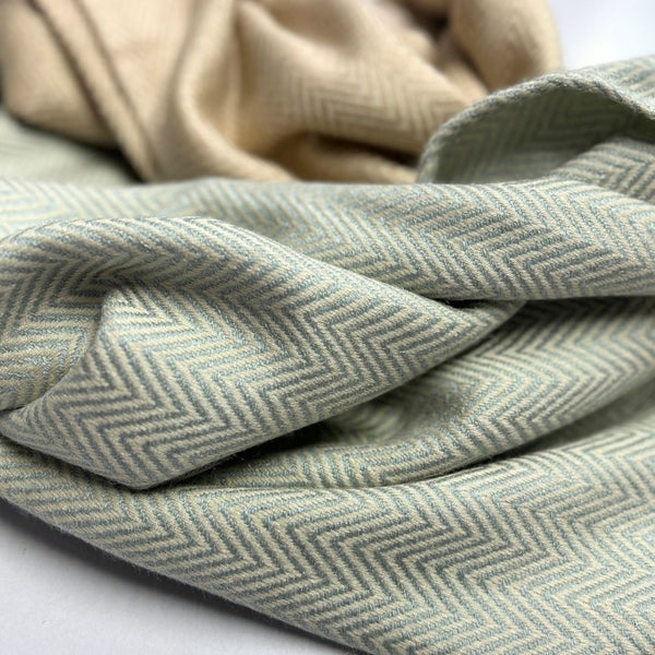 Sadyaska Herringbone Mist Woven Throw with s 1 Pcs Euro Sham