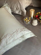 Sadyaska Hope Beige Taupe Desire Cotton Set 5 Pcs Bedsheet
