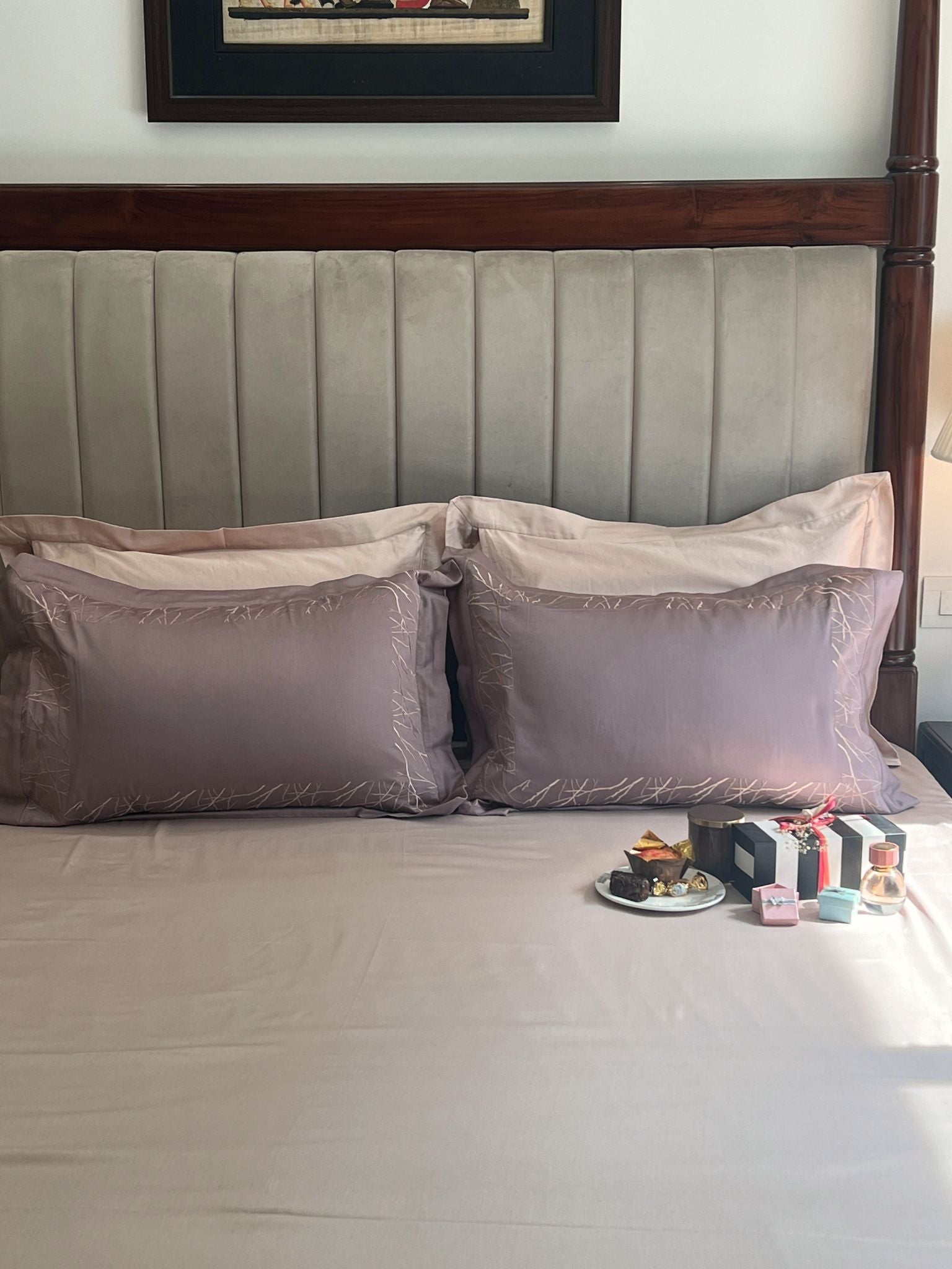 Sadyaska Hope Old Rose Buff Desire Cotton Set 5 Pcs Bedsheet