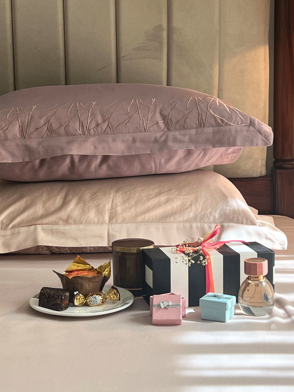 Sadyaska Hope Old Rose Buff Desire Cotton Set 5 Pcs Bedsheet