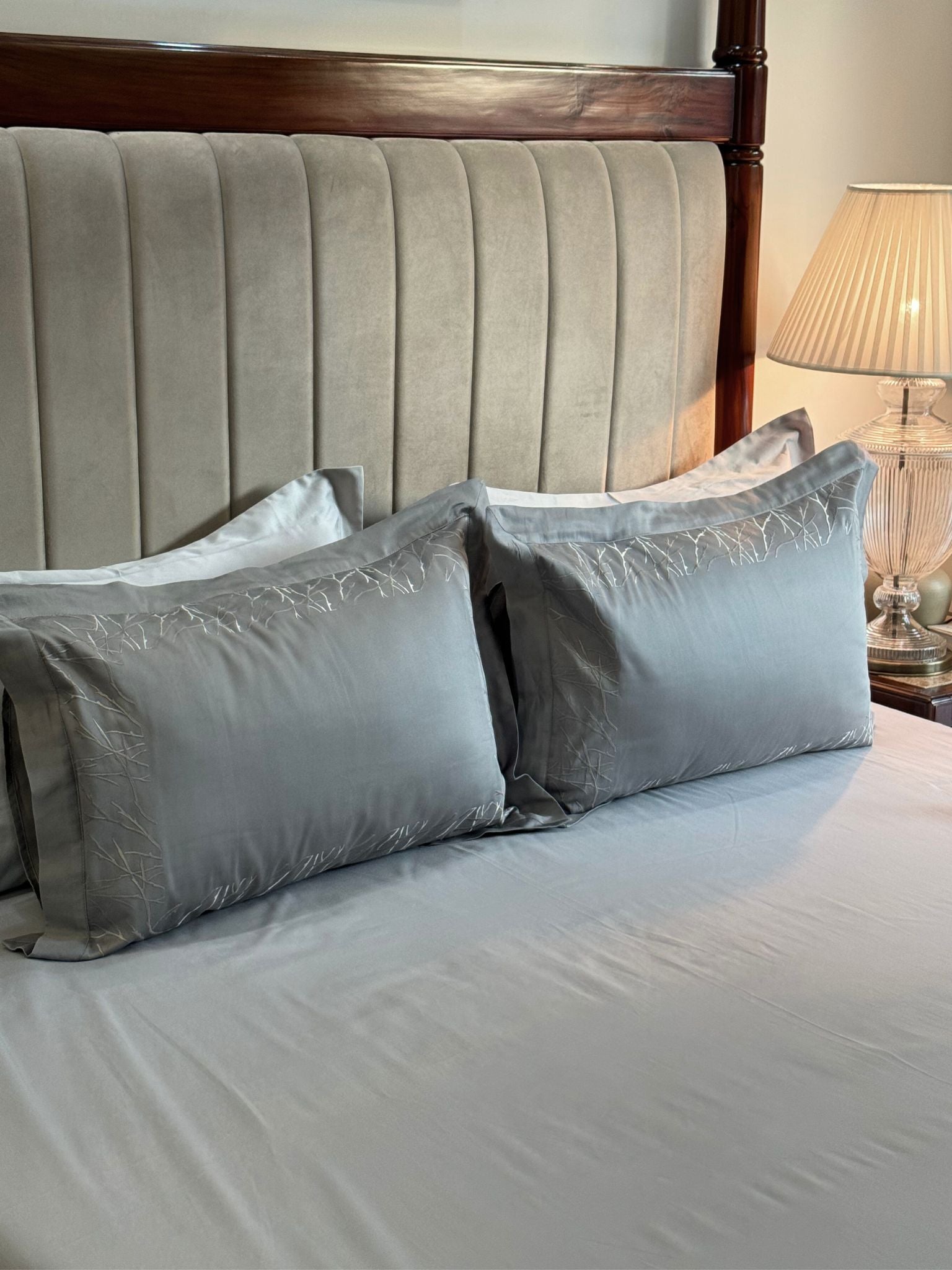 Sadyaska Hope Slate Pearl Grey Desire Cotton Set 5 Pcs Bedsheet