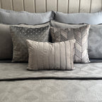 Sadyaska Decorative Gloss Silver Velvet 16x16 1 Pcs Cushion Cover