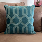 Sadyaska Decorative Arcade Emerald Velvet 16x16 1 Pcs Cushion Cover