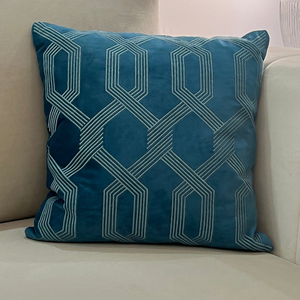 Sadyaska Decorative Arcade Emerald Velvet 16x16 1 Pcs Cushion Cover