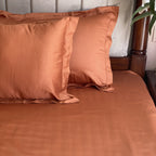 Sadyaska Luxe Rust 1 Pcs Bedsheet