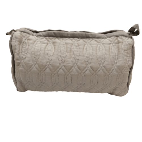 Sadyaska Beige Cotton Medium Size ed Wedding Jewelry Pouch / Cosmetic / Make Up Case Multifunction Storage 1 Pcs Quilt