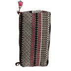 Sadyaska Black and Maroon Cotton Large Size Woven Wedding Jewelry Pouch / Cosmetic / Make Up Case Multifunction Storage 1 Pcs Product