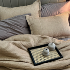 Sadyaska Honeycomb Mocha Woven 1 Pcs Duvet Cover Set