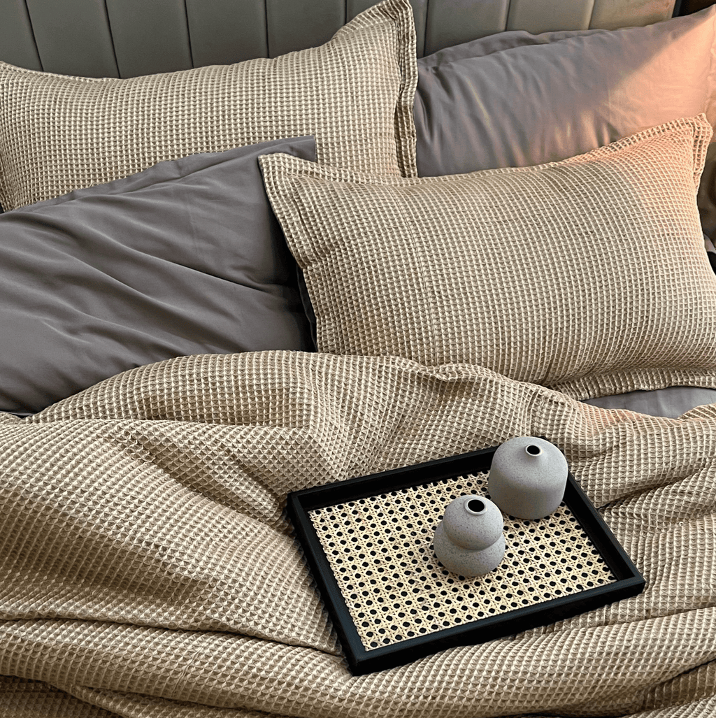 Sadyaska Honeycomb Mocha Woven 1 Pcs Duvet Cover