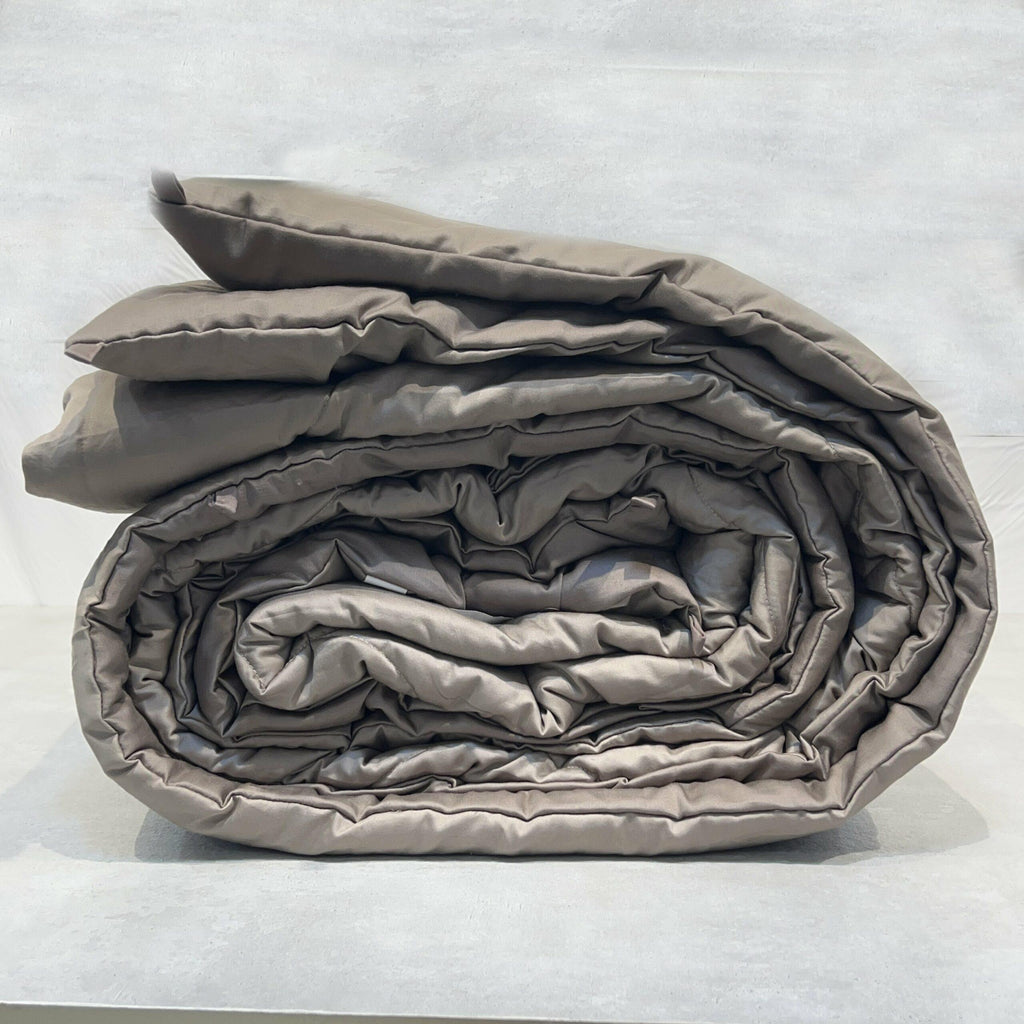Sadyaska Taupe and Mocha 300TC Cotton Reversible Downfill 1 Pcs Quilt