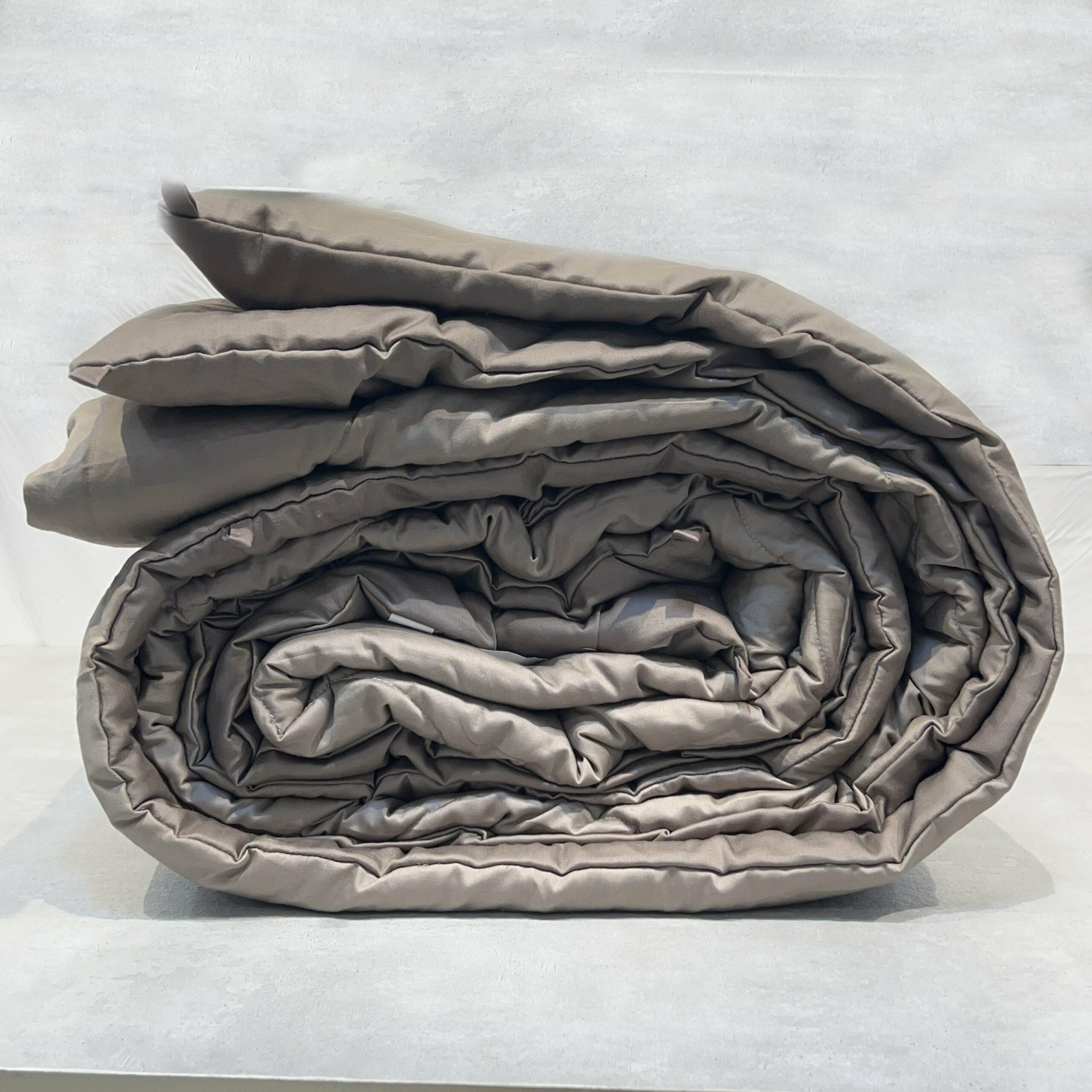 Sadyaska Taupe and Mocha 300TC Cotton Reversible Downfill 1 Pcs Quilt