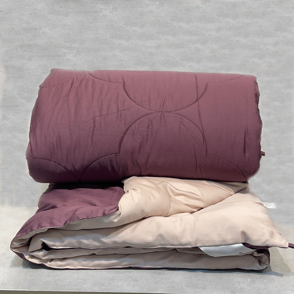 Sadyaska Buff and Mauve 300TC Cotton Reversible Downfill 1 Pcs Quilt