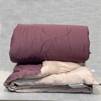 Sadyaska Buff and Mauve 300TC Cotton Reversible Downfill 1 Pcs Quilt