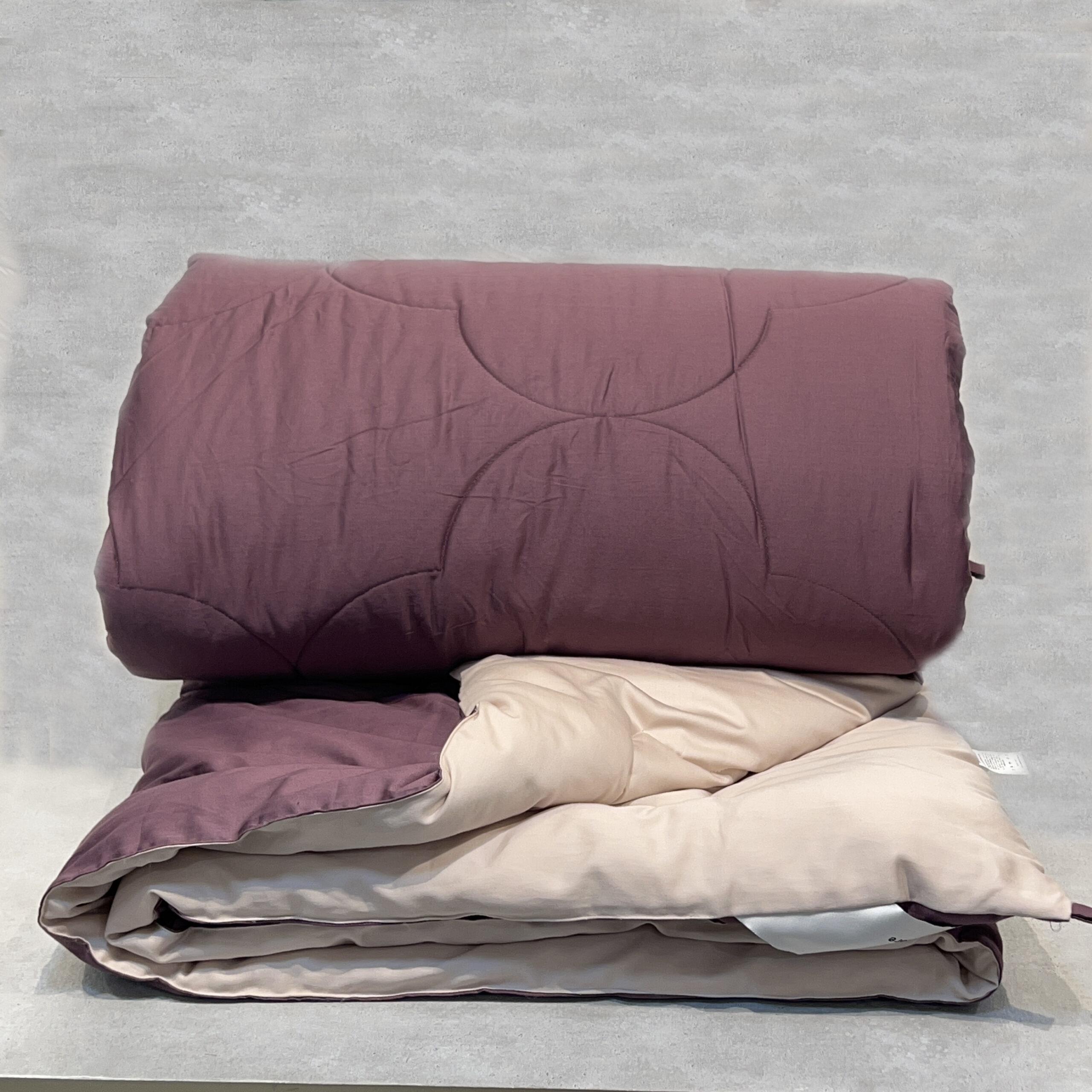 Sadyaska Buff and Mauve 300TC Cotton Reversible Downfill 1 Pcs Quilt