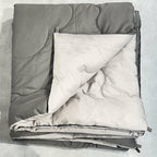 Sadyaska Elephant Grey and Silver 300TC Cotton Reversible Downfill 1 Pcs Quilt
