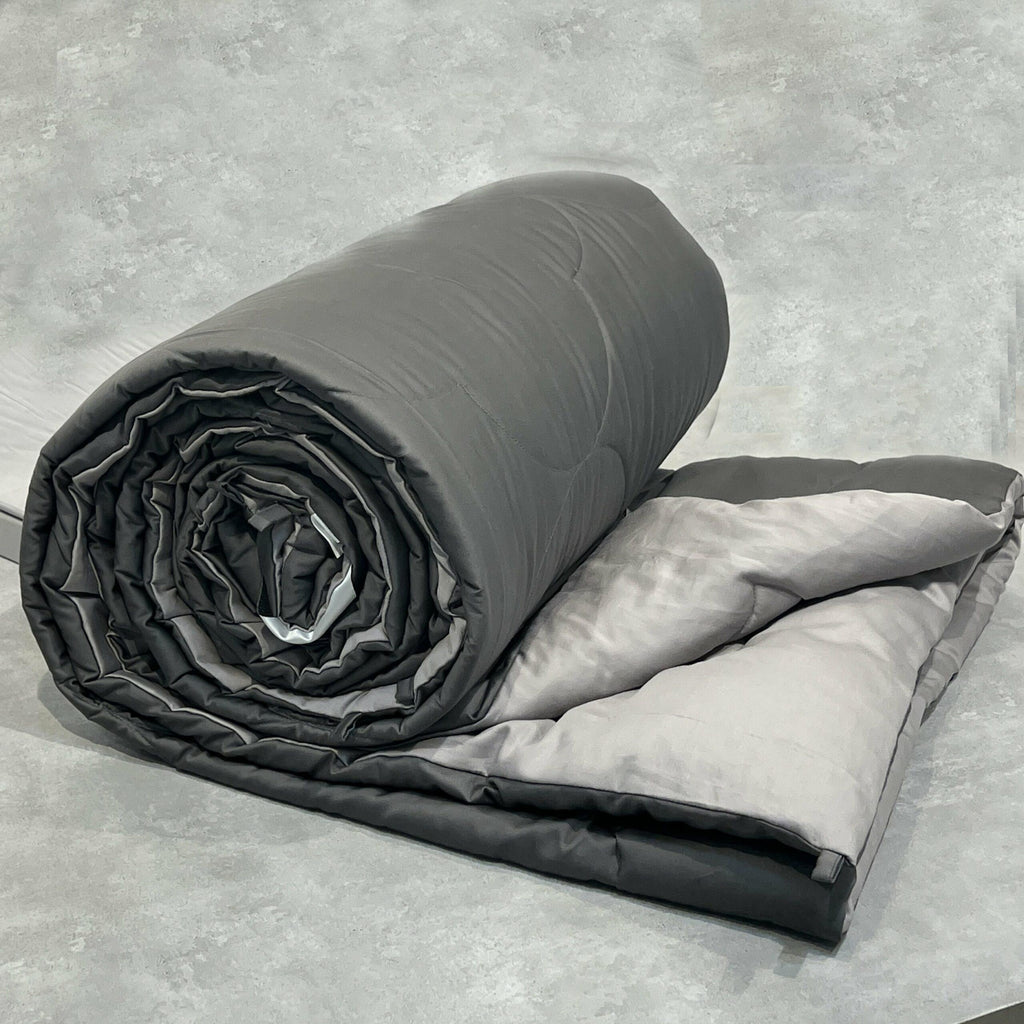 Sadyaska Elephant Grey and Silver 300TC Cotton Reversible Downfill 1 Pcs Quilt