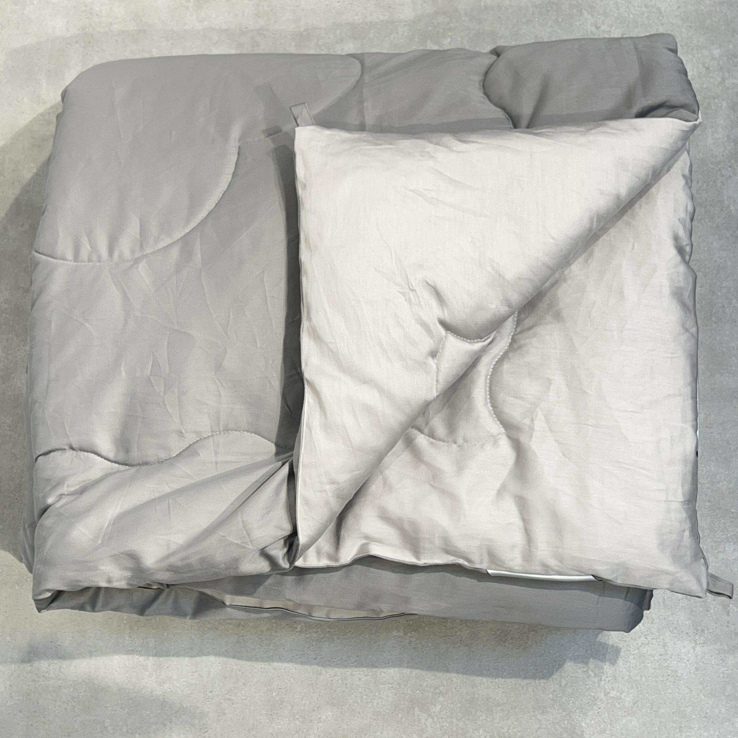 Sadyaska Pearl Grey and Slate 300TC Cotton Reversible Downfill 1 Pcs Quilt