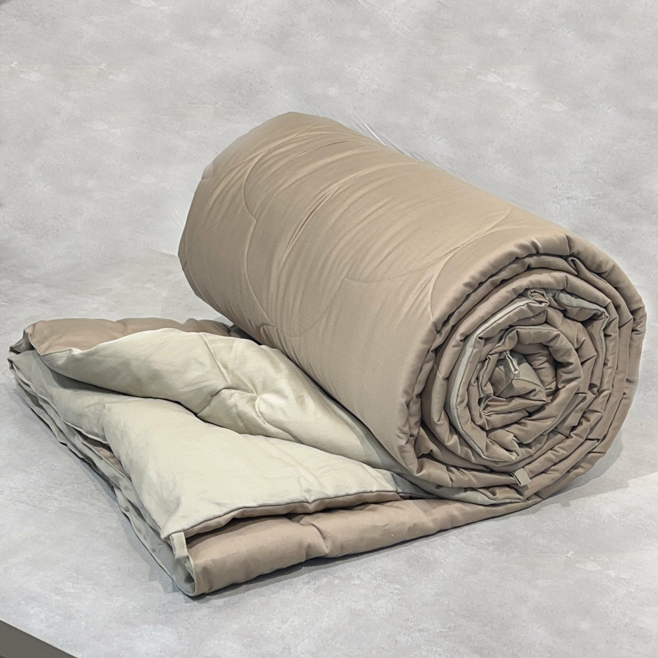 Sadyaska Sand and Beige 300TC Cotton Reversible Downfill 1 Pcs Quilt