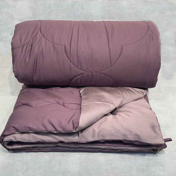 Sadyaska Old Rose and Mauve 300TC Cotton Reversible Downfill 1 Pcs Quilt