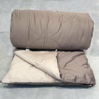 Sadyaska Buff and Taupe 300TC Cotton Reversible Downfill 1 Pcs Quilt