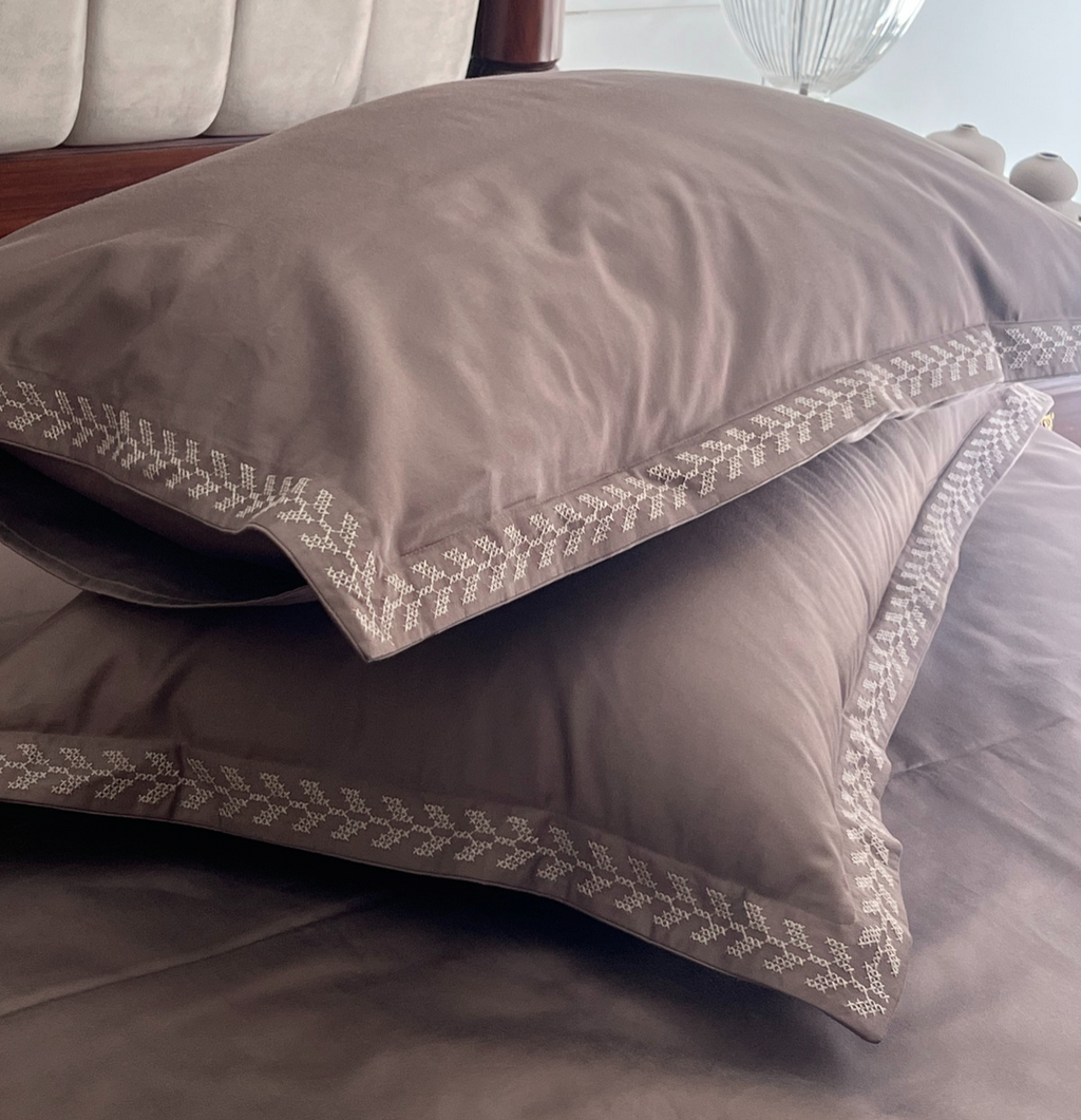 Sadyaska 600TC Cotton Lappic Cocoa Beyond Set 1 Pcs Bedsheet
