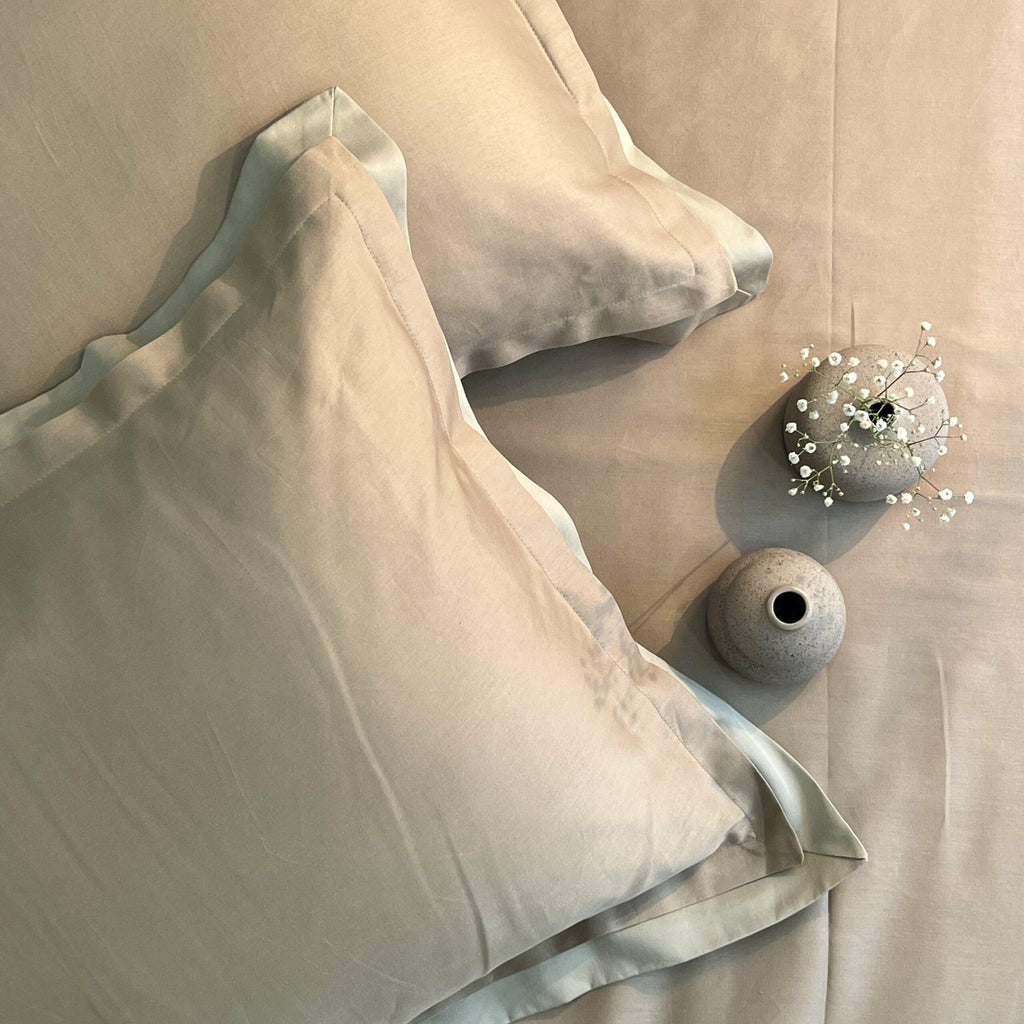 Sadyaska Sand Beige Duplex s (Set of 2) 1 Pcs Pillow Cover