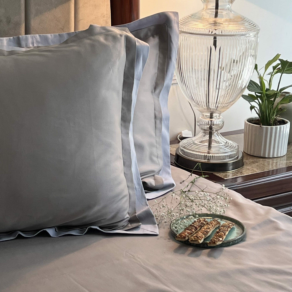 Sadyaska Silver Smoke Blue Duplex 1 Pcs Bedsheet