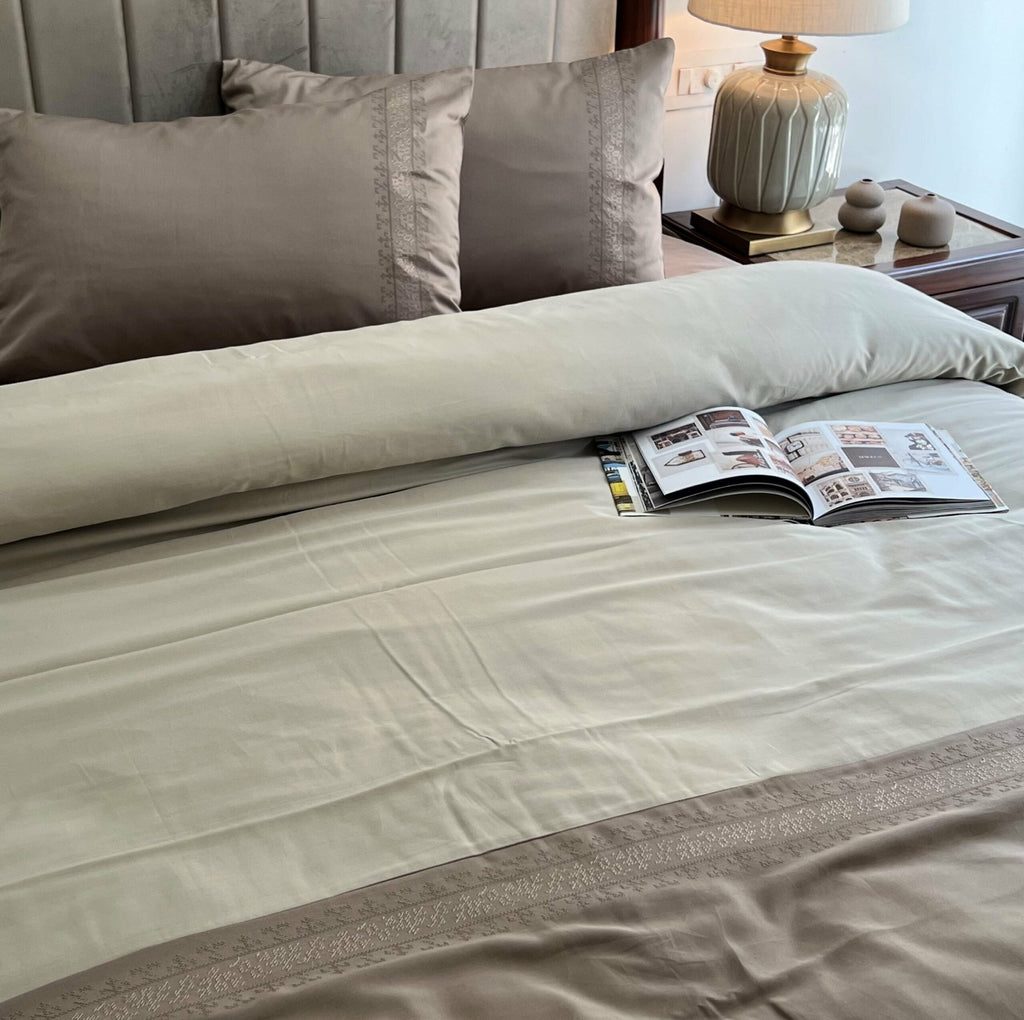 Sadyaska Delight Mocha Beige Dreams 1 Pcs Duvet Cover Set