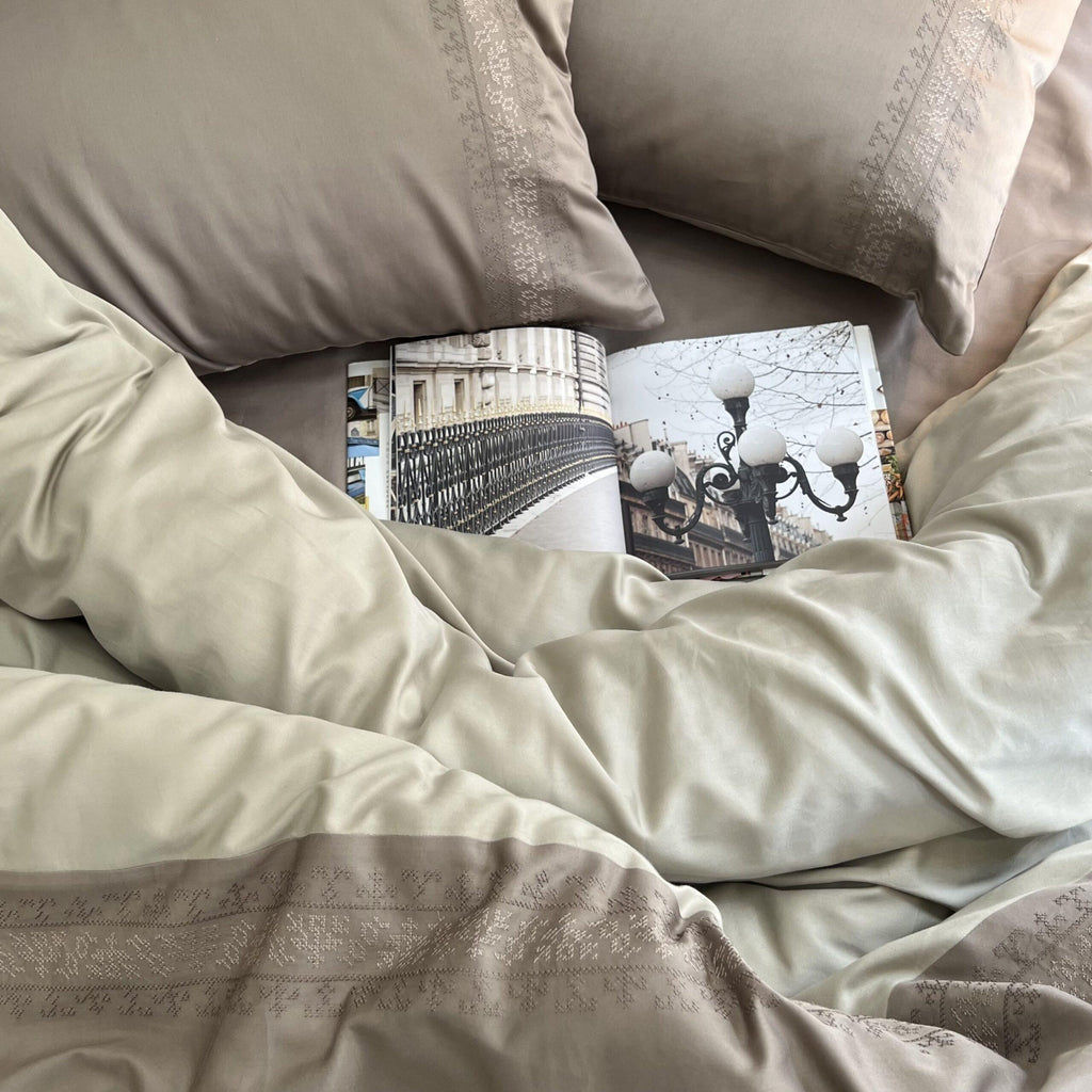 Sadyaska Delight Mocha Beige Dreams 1 Pcs Duvet Cover Set