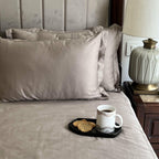 Sadyaska Nadire Mocha and Terracotta 300TC Cotton 10 Pcs Bedding Set