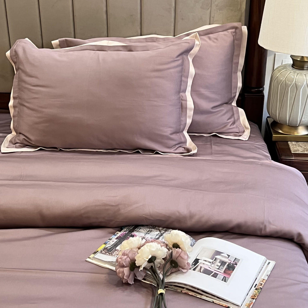 Sadyaska Old Rose and Buff Duplex 1 Pcs Duvet Cover Set