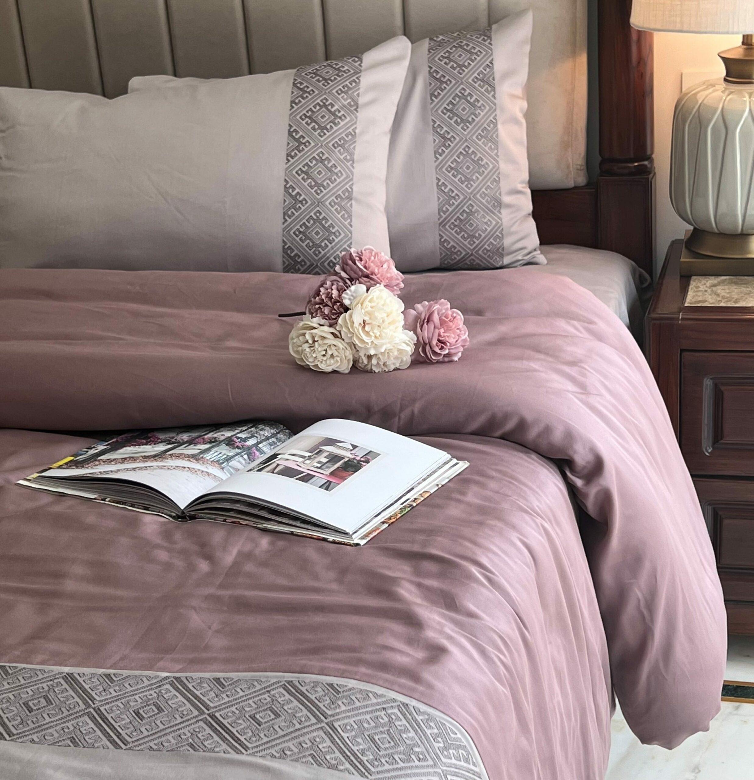 Sadyaska Arcane Old Rose Silver Dreams 1 Pcs Duvet Cover