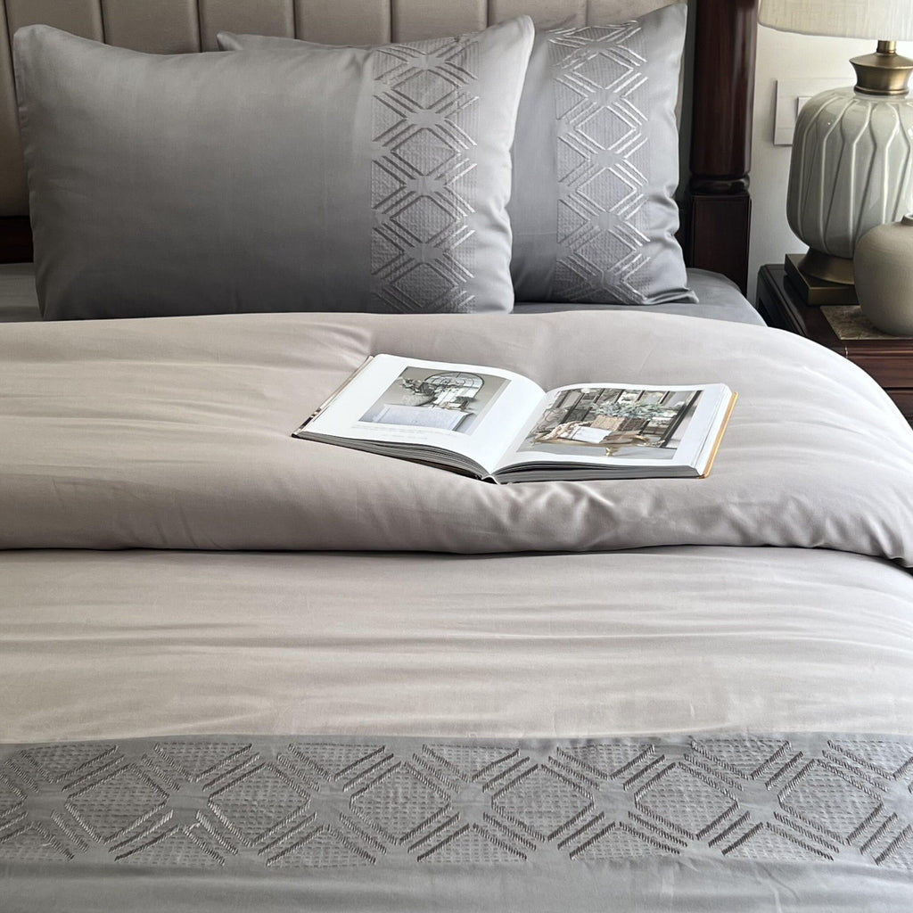 Sadyaska Vintage Slate Silver Dreams 1 Pcs Duvet Cover Set