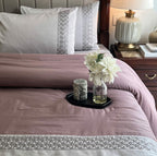 Sadyaska Squarish Pearl Grey Old Rose Dreams 1 Pcs Duvet Cover