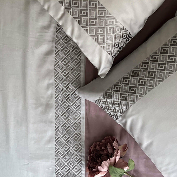 Sadyaska Squarish Pearl Grey Old Rose Dreams 1 Pcs Duvet Cover Set