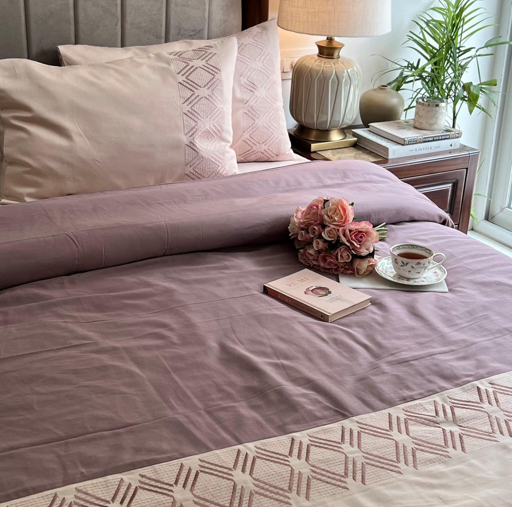 Sadyaska Vintage Buff Old Rose Dreams 1 Pcs Duvet Cover Set