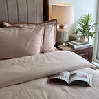 Sadyaska Buff and Terracotta Duplex 1 Pcs Duvet Cover Set