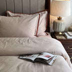 Sadyaska Buff and Terracotta Duplex 1 Pcs Duvet Cover