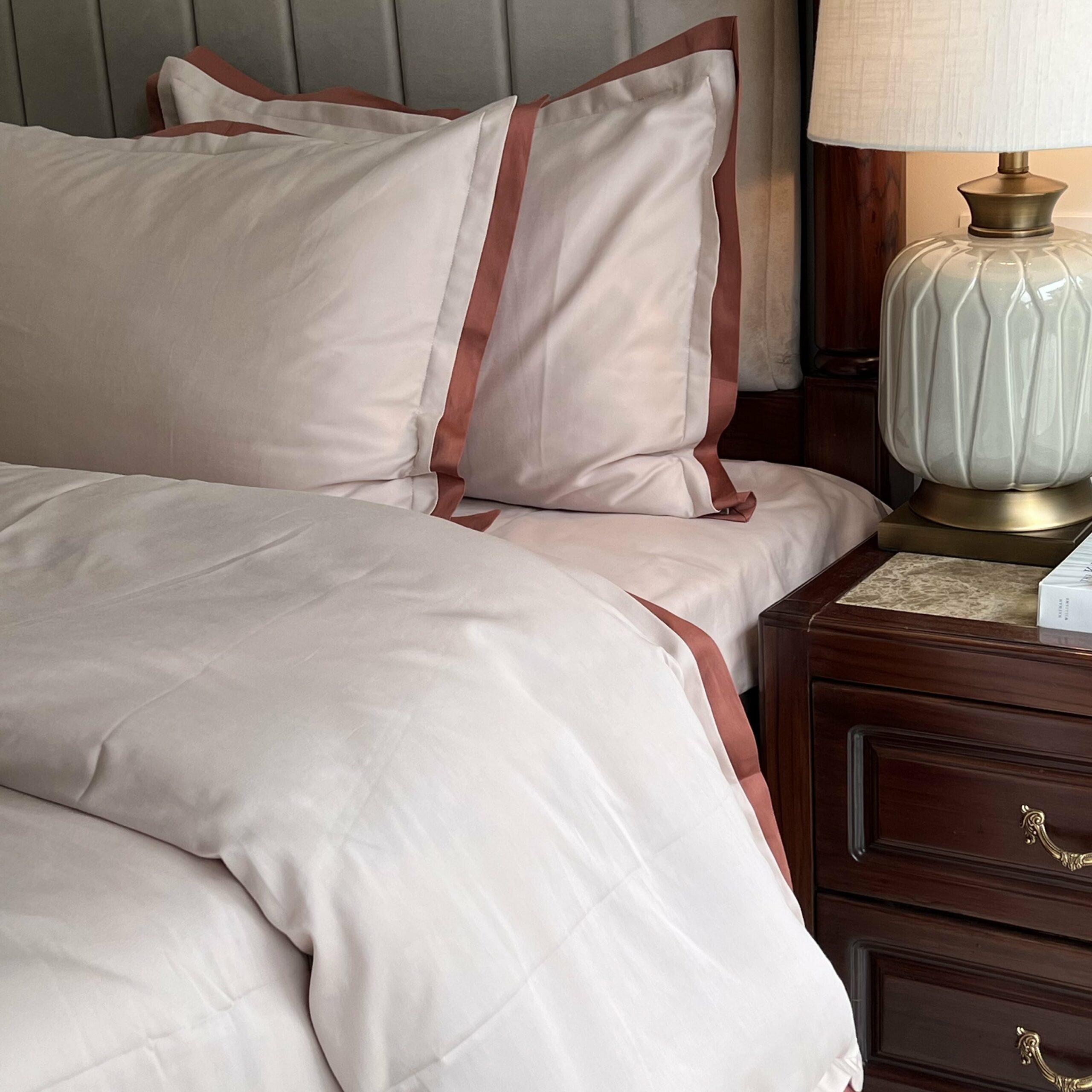 Sadyaska Buff and Terracotta Duplex 1 Pcs Duvet Cover