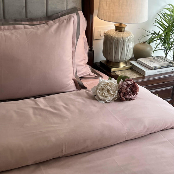 Sadyaska Rose and Taupe Duplex 1 Pcs Duvet Cover Set