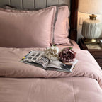 Sadyaska Rose and Taupe Duplex 1 Pcs Duvet Cover