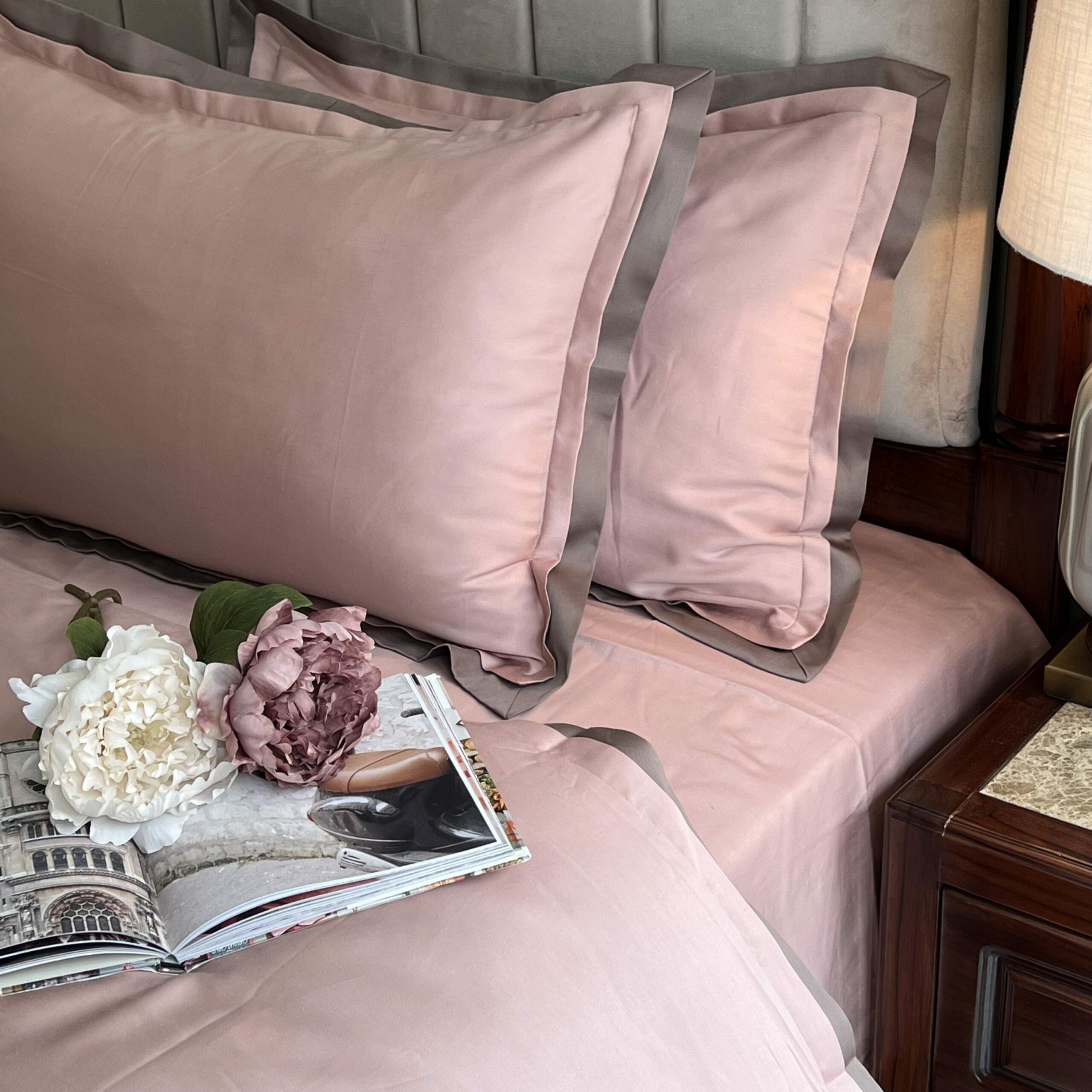 Sadyaska Rose and Taupe Duplex 1 Pcs Duvet Cover